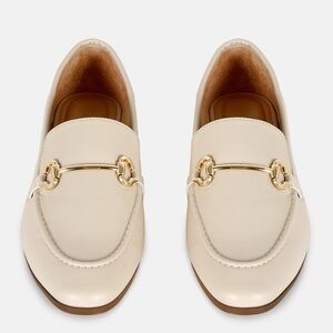 Primark Cream Loafers with Gold Detail